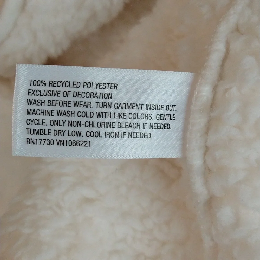 NEW! Men's Faux Shearling Sherpa Half Zip-Up Sweatshirt Pullover, White - Picture 10 of 14